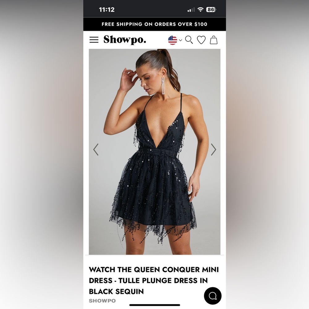 Black showpo homecoming dress